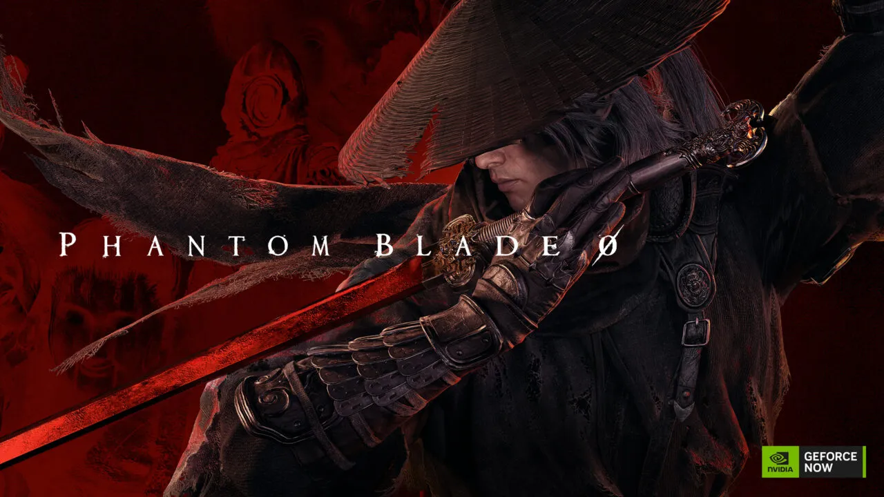 Phantom Blade Zero key art with the GeForce NOW logo